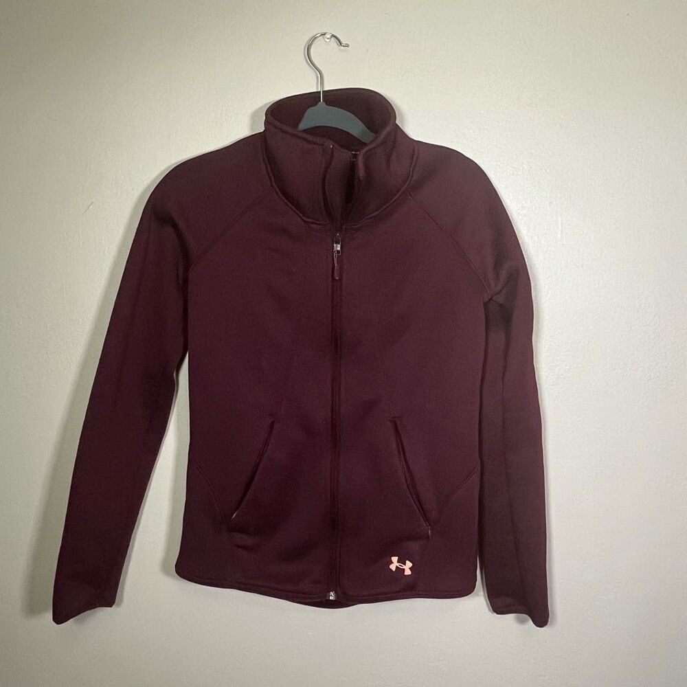 Under Armour Merlot Colored COLD GEAR Front Zip Fitted Jacket Women's Size XS